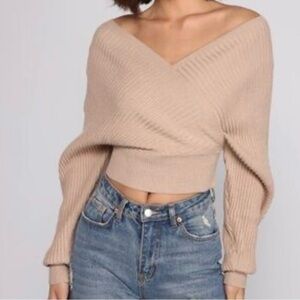 DO+BE Ribbed Knit Sweater in Cream